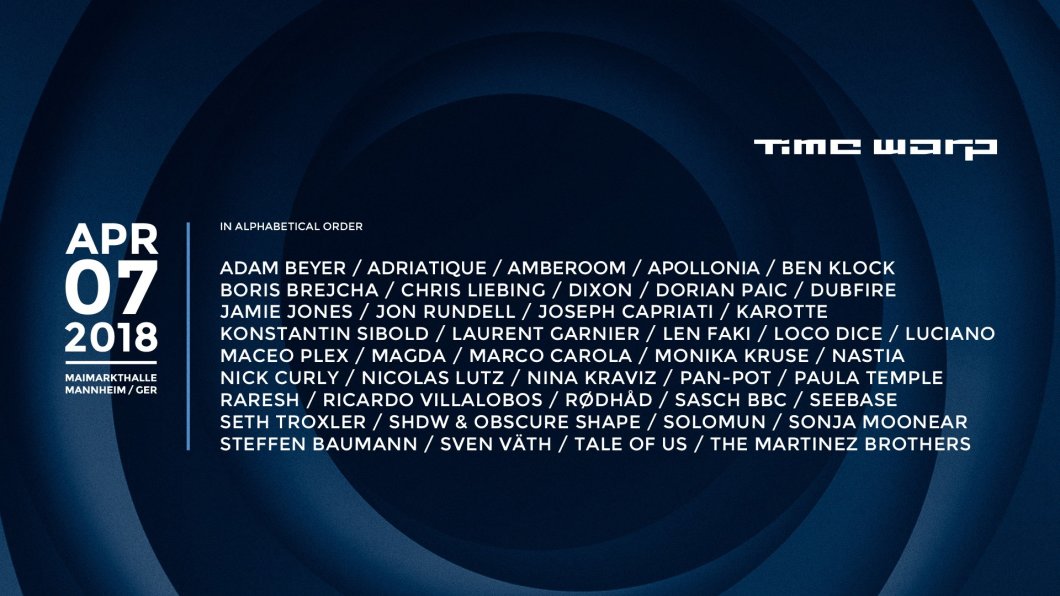 Time warp mannheim dates